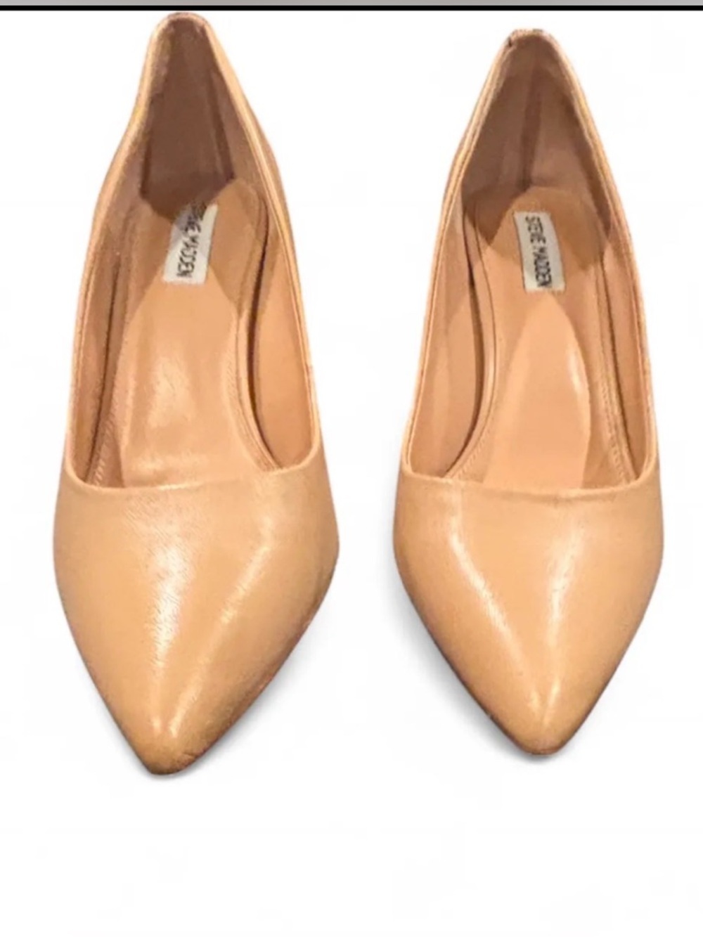 Steve Madden Luiza Nude Leather Pointed Toe Stiletto Pumps Size 11M - Picture 4 of 13